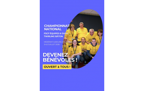 Devenez Bénévole - Championnat National FSCF équipes &amp; duos 2026 - Bourg-en-Bresse &amp; Mézériat